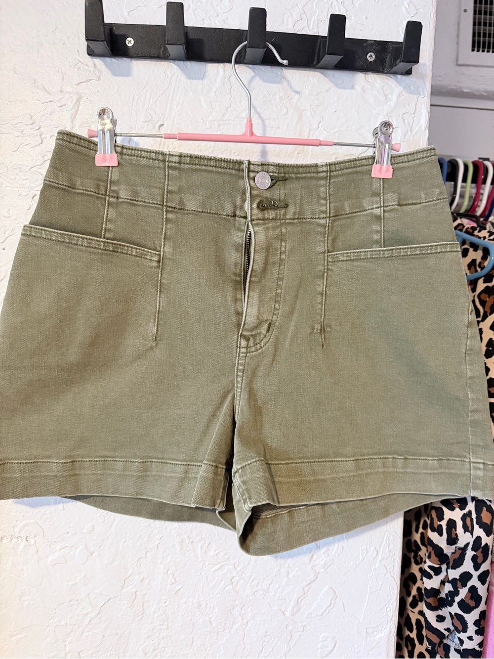 Maurices Olive High Waist Utility Shorts